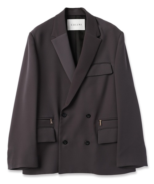 Dry Double Satin Zip Pocket Tailored Jacket（テーラード