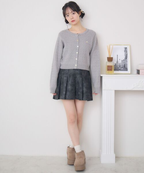 ems excite（エムズエキサイト）の「金釦ケーブルカーディガン（カーディガン/ボレロ・レディース・ブルー/ライトグレー/レッド/ピンク・FREE）」の11枚目の写真