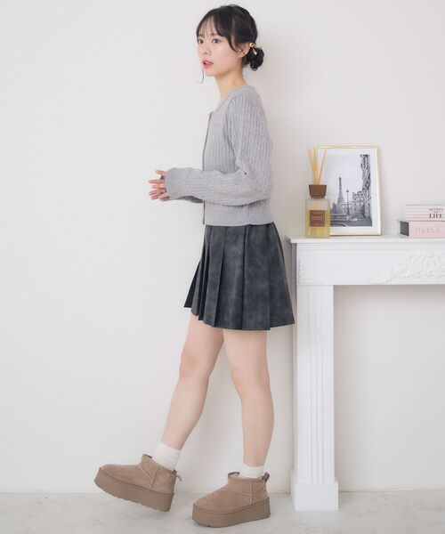 ems excite（エムズエキサイト）の「金釦ケーブルカーディガン（カーディガン/ボレロ・レディース・ブルー/ライトグレー/レッド/ピンク・FREE）」の13枚目の写真