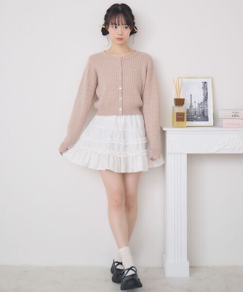 ems excite（エムズエキサイト）の「金釦ケーブルカーディガン（カーディガン/ボレロ・レディース・ブルー/ライトグレー/レッド/ピンク・FREE）」の19枚目の写真