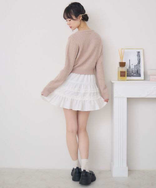 ems excite（エムズエキサイト）の「金釦ケーブルカーディガン（カーディガン/ボレロ・レディース・ブルー/ライトグレー/レッド/ピンク・FREE）」の22枚目の写真