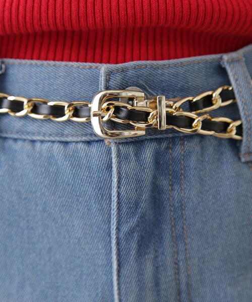 FREE'S MART（フリーズマート）の「◆チェーンベルト（ベルト・レディース・ブラック・ﾌﾘ-）」の3枚目の写真