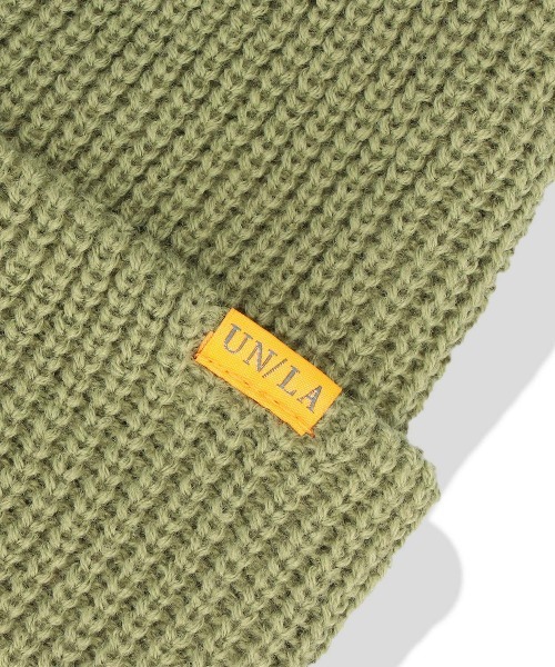 UNION（UNION TOKYO）（ユニオン）の「UNION ORIGINAL TAB BEANIE ビーニー ニット帽（ニットキャップ/ビーニー・メンズ・ブラック/オリーブ/ピンク・FREE）」の9枚目の写真