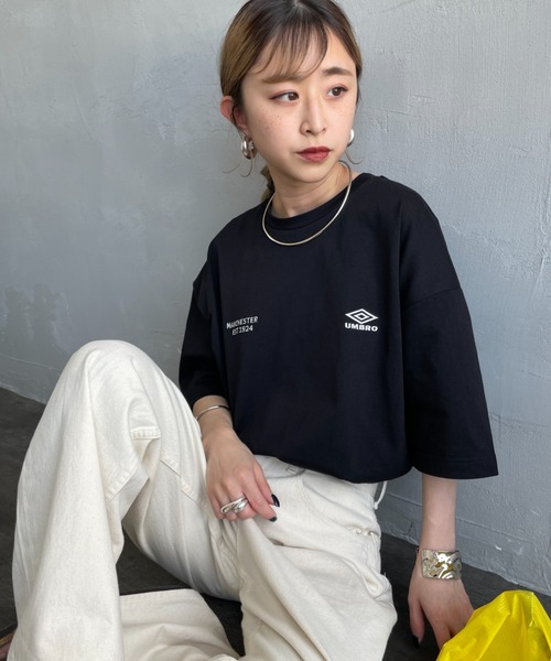 セール】[UMBRO/アンブロ] 別注 ブランドロゴ バックプリントT