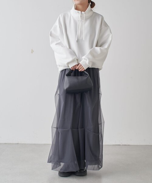 Lui's(ルイス)の「リラックスライトウェイトハーフZIP(Tシャツ/カットソー・レディース・ブラック/オフホワイト/グレー・FREE)」の22枚目の写真