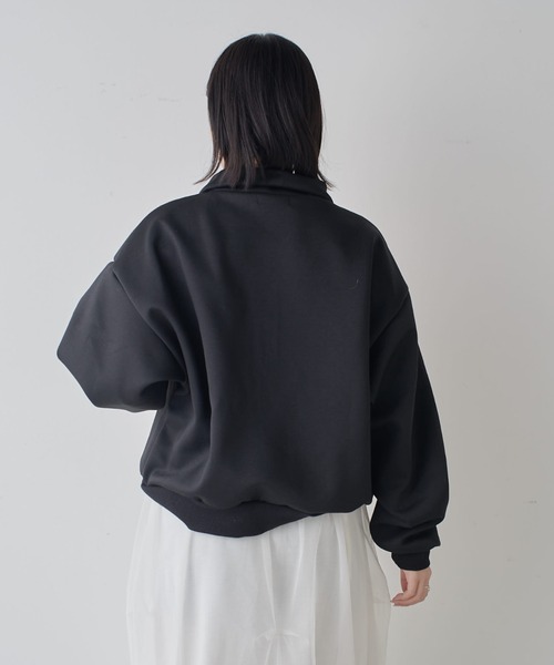 Lui's(ルイス)の「リラックスライトウェイトハーフZIP(Tシャツ/カットソー・レディース・ブラック/オフホワイト/グレー・FREE)」の6枚目の写真