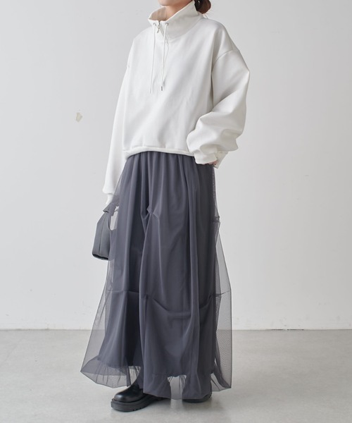 Lui's(ルイス)の「リラックスライトウェイトハーフZIP(Tシャツ/カットソー・レディース・ブラック/オフホワイト/グレー・FREE)」の17枚目の写真