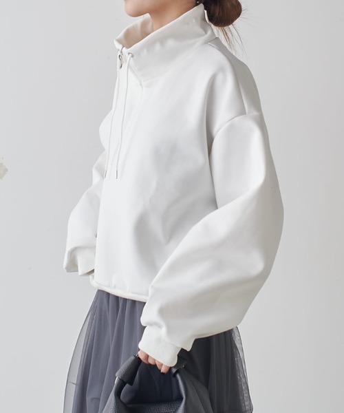 tシャツ リラックスライトウェイトハーフZIP レディース セール】リラックスライトウェイトハーフZIP（Tシャツ