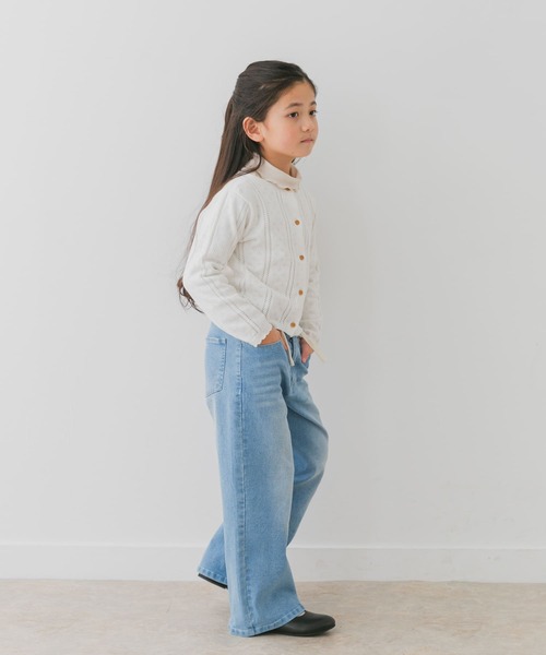 URBAN RESEARCH DOORS（アーバンリサーチドアーズ）の「透かし編みカーディガン(KIDS)（ニット/セーター・キッズ・オフホワイト/グリーン系その他・135/105/120）」の8枚目の写真