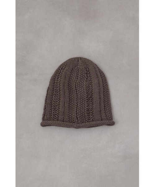 AZUL by moussy（アズールバイマウジー）の「クラッシュニットビーニー（ニットキャップ/ビーニー・レディース・グレー/アイボリー・FREE）」の8枚目の写真