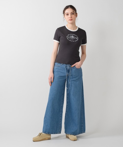 Levi's(リーバイス)の「Levi's/リーバイス リンガーTシャツ(Tシャツ/カットソー・レディース・ブラック・M/S/XS)」の4枚目の写真