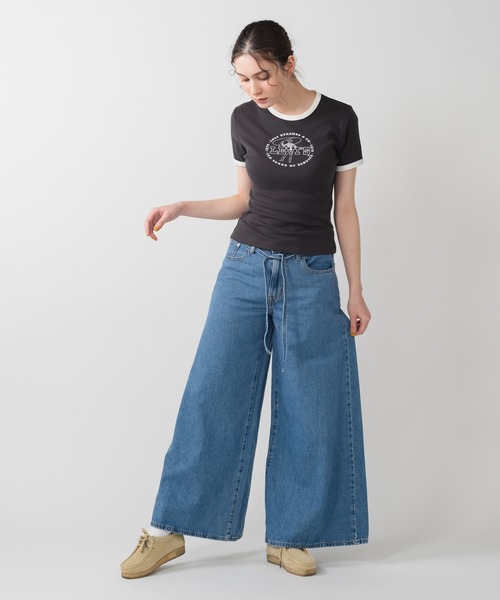 Levi's(リーバイス)の「Levi's/リーバイス リンガーTシャツ(Tシャツ/カットソー・レディース・ブラック・M/S/XS)」の6枚目の写真
