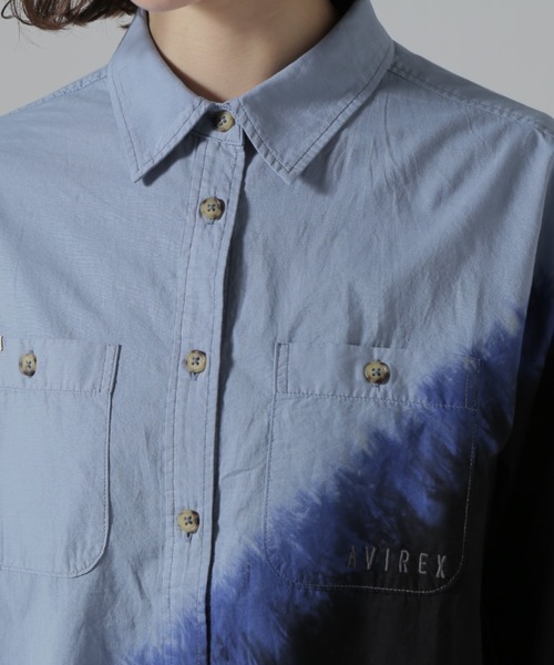AVIREX（アヴィレックス）の「《直営店限定》GRADATION SHIRTS/グラデーションシャツ（シャツ/ブラウス・レディース・オリーブ/ブラック/ピンク・F）」の13枚目の写真