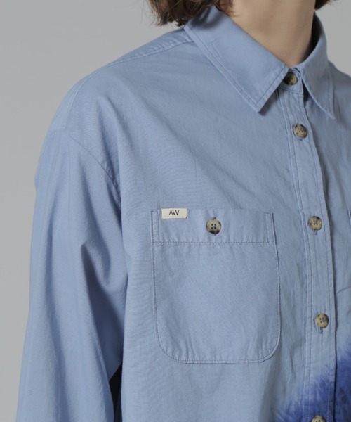 AVIREX（アヴィレックス）の「《直営店限定》GRADATION SHIRTS/グラデーションシャツ（シャツ/ブラウス・レディース・オリーブ/ブラック/ピンク・F）」の14枚目の写真