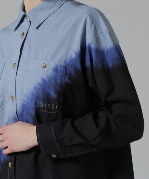 AVIREX（アヴィレックス）の「《直営店限定》GRADATION SHIRTS/グラデーションシャツ（シャツ/ブラウス・レディース・オリーブ/ブラック/ピンク・F）」の15枚目の写真