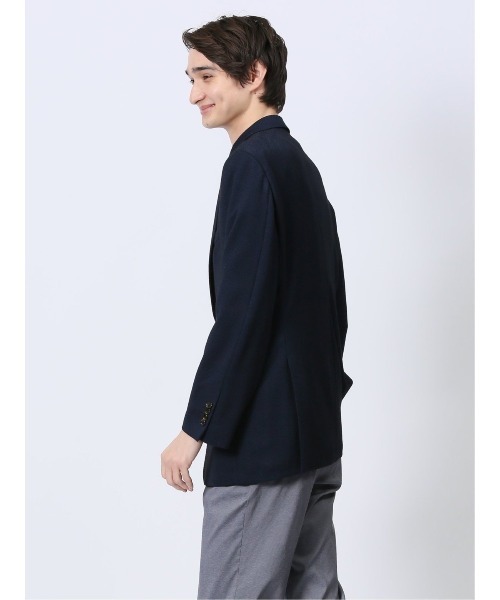 m.f.editorial(エムエフエディトリアル)の「ジャケット メンズ ビジネス ITALY レーヨン混 ニット レギュラー 2ボタン テーラード 紺 (テーラードジャケット・メンズ・ネイビー・X-LARGE/S/3L/LARGE/MEDIUM)」の13枚目の写真