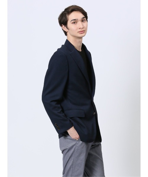m.f.editorial(エムエフエディトリアル)の「ジャケット メンズ ビジネス ITALY レーヨン混 ニット レギュラー 2ボタン テーラード 紺 (テーラードジャケット・メンズ・ネイビー・X-LARGE/S/3L/LARGE/MEDIUM)」の15枚目の写真