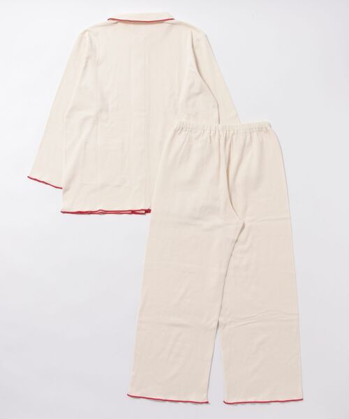 KID BLUE（キッドブルー）の「キッドブルー -２５リブメロー -長袖パジャマ -KNBK508 -kidblue（ルームウェア/パジャマ・レディース・アイボリー/ピンク・M/L）」の3枚目の写真