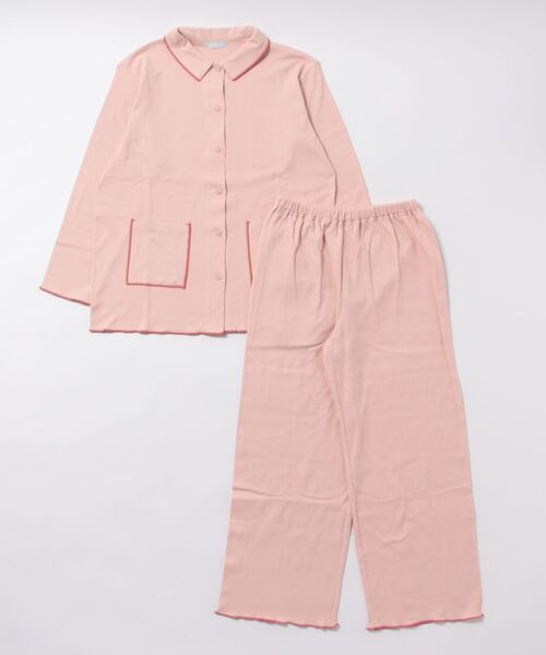 KID BLUE（キッドブルー）の「キッドブルー -２５リブメロー -長袖パジャマ -KNBK508 -kidblue（ルームウェア/パジャマ・レディース・アイボリー/ピンク・M/L）」の13枚目の写真
