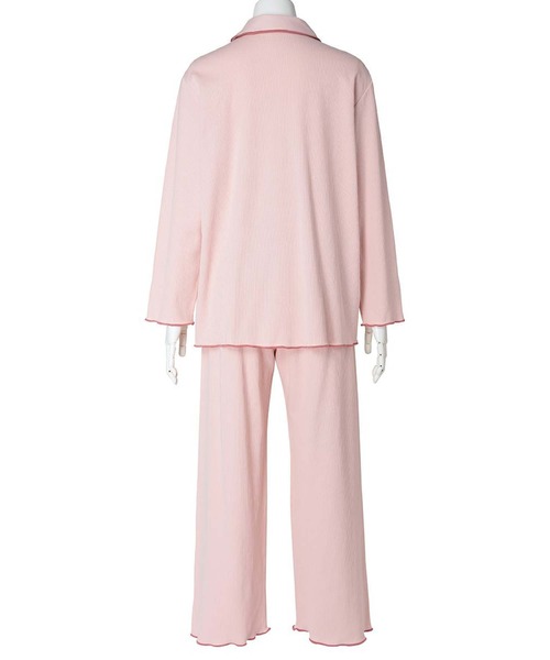 KID BLUE（キッドブルー）の「キッドブルー -２５リブメロー -長袖パジャマ -KNBK508 -kidblue（ルームウェア/パジャマ・レディース・アイボリー/ピンク・M/L）」の15枚目の写真