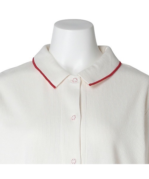 KID BLUE（キッドブルー）の「キッドブルー -２５リブメロー -長袖パジャマ -KNBK508 -kidblue（ルームウェア/パジャマ・レディース・アイボリー/ピンク・M/L）」の11枚目の写真