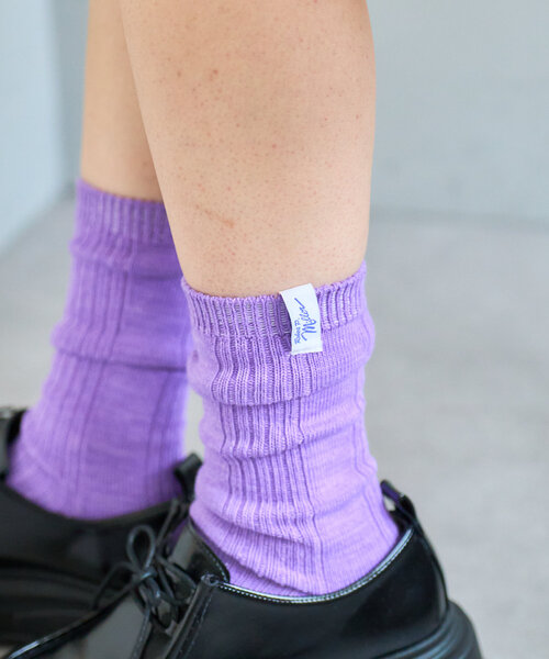MILLER（ミラー）の「【Miller/4色展開】1P SOCKS lib（ソックス/靴下・レディース・ピンク/レモンイエロー/パープル/オフホワイト・FREE）」の2枚目の写真