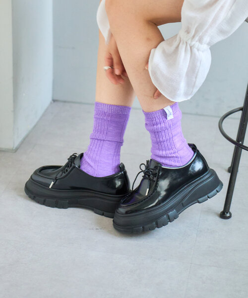 MILLER（ミラー）の「【Miller/4色展開】1P SOCKS lib（ソックス/靴下・レディース・ピンク/レモンイエロー/パープル/オフホワイト・FREE）」の12枚目の写真