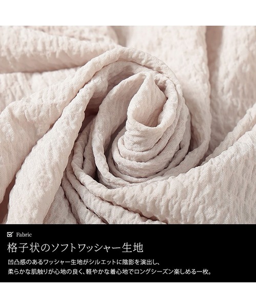 GOLDJAPAN(ゴールドジャパン)の「バックタック格子柄シャツチュニック【大きいサイズ対応】(チュニック・レディース・ネイビー/グレー・L~LL/3L~4L/5L~6L)」の17枚目の写真