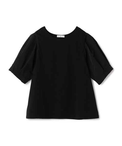 CROSS FUNCTION（クロスファンクション）の「《汗染み防止》エブ楽 異素材ドッキングボリュームスリーブカットソー【CF/クロスファンクション】（Tシャツ/カットソー・レディース・ライトグレー/ブラック・L/M/LL）」の19枚目の写真