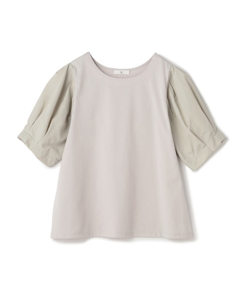 CROSS FUNCTION（クロスファンクション）の「《汗染み防止》エブ楽 異素材ドッキングボリュームスリーブカットソー【CF/クロスファンクション】（Tシャツ/カットソー・レディース・ライトグレー/ブラック・L/M/LL）」の20枚目の写真