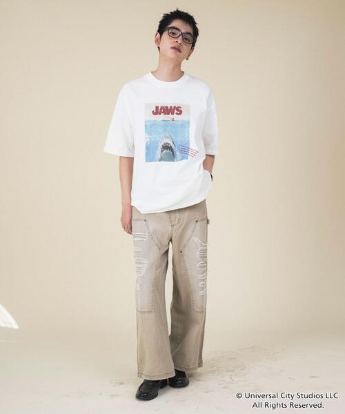 WEGO（ウィゴー）の「∴WEGO/JAWSグラフィックT（Tシャツ/カットソー・メンズ・その他1/その他2/その他3/その他4・SMALL/MEDIUM/LARGE）」の5枚目の写真