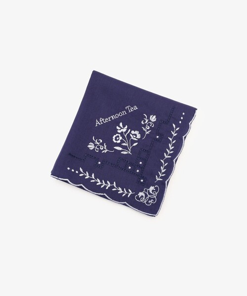 セール】フラワー刺繍ハンカチ（ハンカチ/ハンドタオル）｜Afternoon