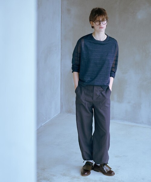 J.PRESS(ジェイプレス)の「【洗える】フィブリルツイル ベイカーパンツ(その他パンツ・レディース・ベージュ系/ネイビー系/ブラウン系・7/9/11)」の10枚目の写真