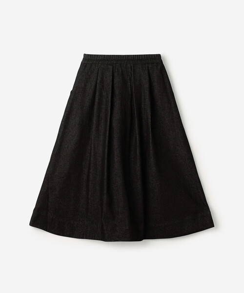 Bshop（ビショップ）の「eunoia | デニム タックスカート WOMEN（デニムスカート・レディース・ブラック・ONE）」の2枚目の写真