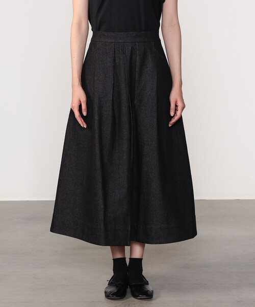 Bshop（ビショップ）の「eunoia | デニム タックスカート WOMEN（デニムスカート・レディース・ブラック・ONE）」の10枚目の写真