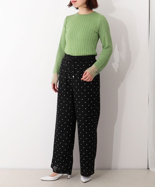 MICO COULIER（ミコクリエ）の「ドットメッシュパンツ（その他パンツ・レディース・ブラック・36/38）」の2枚目の写真