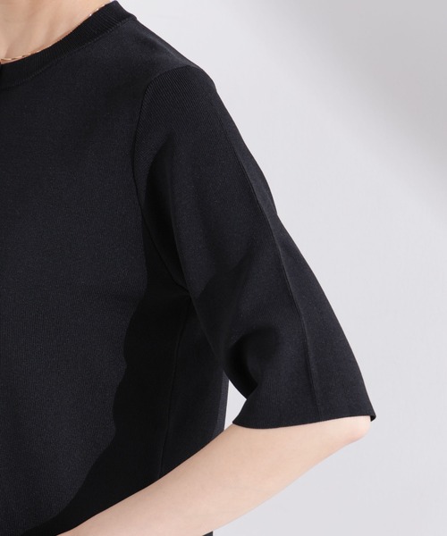 NANO universe（ナノユニバース）の「洗濯機洗い可UVカット接触冷感半袖カーディガン（カーディガン/ボレロ・レディース・ブラック/ホワイト/ピンク・FREE）」の21枚目の写真