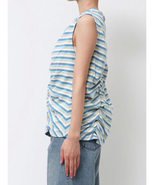 Ungrid（アングリッド）の「ギャザーデザインマルチボーダータンクトップ（タンクトップ・レディース・グリーン系その他/ブルー・FREE）」の15枚目の写真