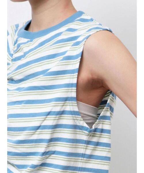 Ungrid（アングリッド）の「ギャザーデザインマルチボーダータンクトップ（タンクトップ・レディース・グリーン系その他/ブルー・FREE）」の18枚目の写真