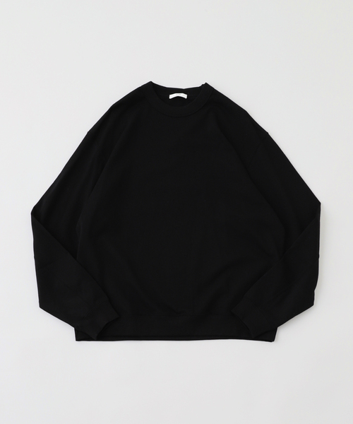 ATON(エイトン)の「ATON (エイトン) SUVIN DOUBLE JERSEY CREWNECK PULLOVER KKAGGM0201(Tシャツ/カットソー・メンズ・グレー/ブラック・4/6)」の1枚目の写真