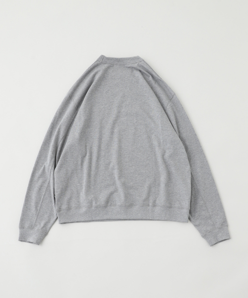 ATON(エイトン)の「ATON (エイトン) SUVIN DOUBLE JERSEY CREWNECK PULLOVER KKAGGM0201(Tシャツ/カットソー・メンズ・グレー/ブラック・4/6)」の8枚目の写真