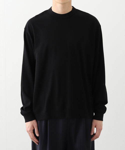 ATON(エイトン)の「ATON (エイトン) SUVIN DOUBLE JERSEY CREWNECK PULLOVER KKAGGM0201(Tシャツ/カットソー・メンズ・グレー/ブラック・4/6)」の7枚目の写真