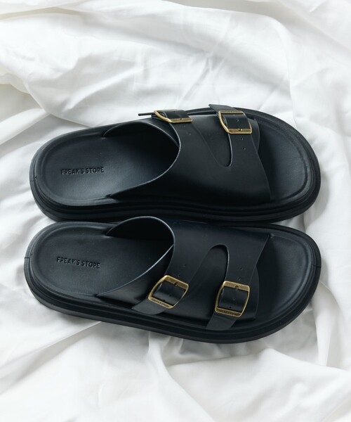 FREAK'S STORE(フリークスストア)の「限定展開 ダブルモンクストラップ スライドサンダル / プラットフォームソール(サンダル・メンズ・チャコールグレー/レオパード/ブラック/グレー系その他/グレイッシュベージュ・23cm/24cm/25cm/26cm/27cm/28cm)」の18枚目の写真