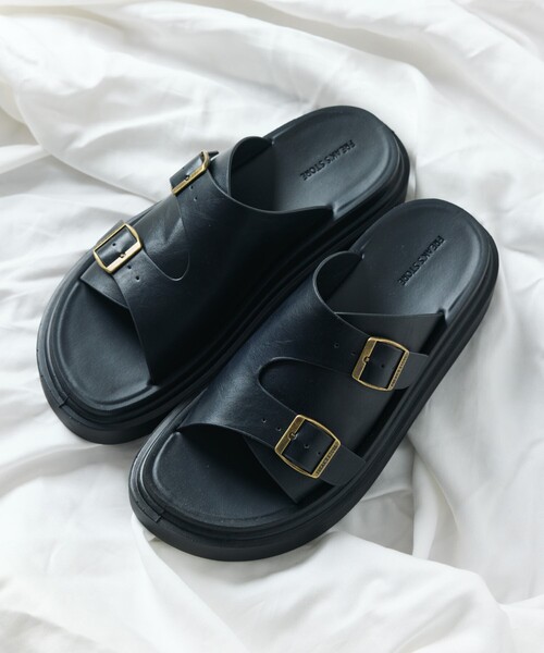 FREAK'S STORE(フリークスストア)の「限定展開 ダブルモンクストラップ スライドサンダル / プラットフォームソール(サンダル・メンズ・チャコールグレー/レオパード/ブラック/グレー系その他/グレイッシュベージュ・23cm/24cm/25cm/26cm/27cm/28cm)」の20枚目の写真