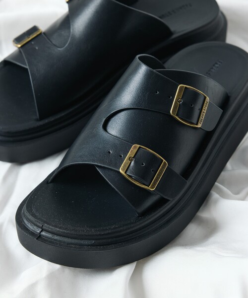 ⭐*︎様 黒いダブルストラップサンダル ダブルストラップ サンダル - ブラック | ZARA Japan / 日本