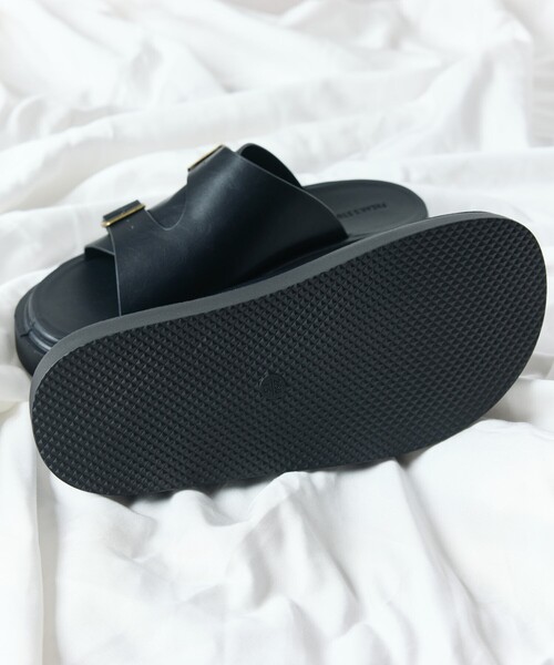 FREAK'S STORE(フリークスストア)の「限定展開 ダブルモンクストラップ スライドサンダル / プラットフォームソール(サンダル・メンズ・チャコールグレー/レオパード/ブラック/グレー系その他/グレイッシュベージュ・23cm/24cm/25cm/26cm/27cm/28cm)」の12枚目の写真