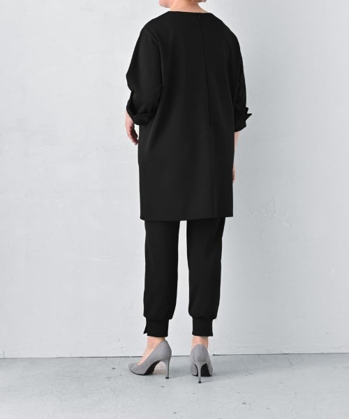 STYLE DELI(スタイルデリ)の「【BLK001】チュニックワンピース(Tシャツ/カットソー・レディース・カーキ/ブラック・FREE)」の15枚目の写真