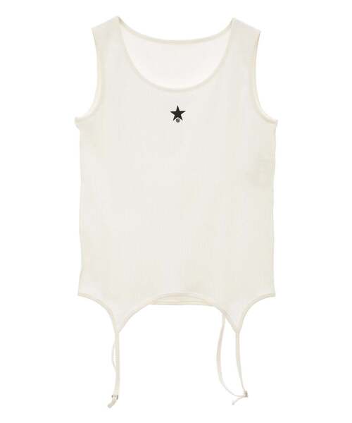 CONVERSE TOKYO（コンバーストウキョウ）の「STAR★ ONEPOINT GARTER RIB TANK TOP（タンクトップ・レディース・ブラック/ピンク/ホワイト・FREE）」の2枚目の写真
