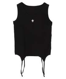 STAR★ ONEPOINT GARTER RIB TANK TOP