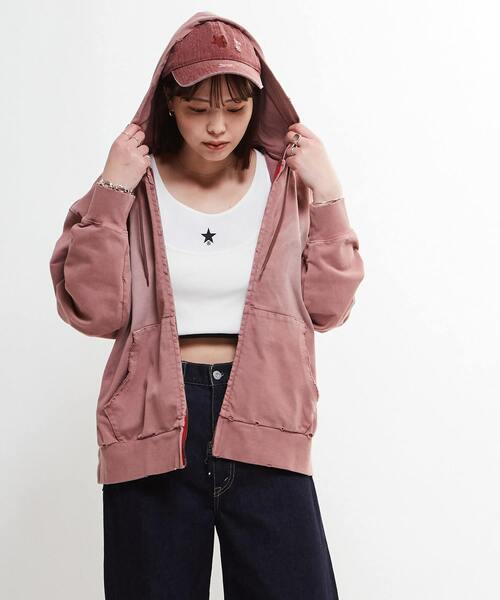 CONVERSE TOKYO（コンバーストウキョウ）の「STAR★ ONEPOINT GARTER RIB TANK TOP（タンクトップ・レディース・ブラック/ピンク/ホワイト・FREE）」の11枚目の写真